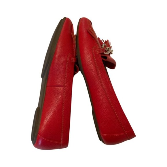 Talbots Red Leather Tassel Loafers Size 6.5 - Picture 5 of 9